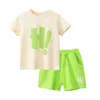 Zestawy odzieży dla niemowląt Letnie koszulki i szorty Zestaw stroje maluchów chłopiec dres śliczny zimowy sport