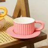 Cups Saucers Modern Simple Couple Ceramic Mug Coffee Cup Dish Set Office Large Handle Water Afternoon Tea