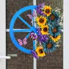 Dekorative Blumen Kranz Dekor lebendige Frühlingsblüter realistische Vordertür Ornament mit künstlicher Simulation für eine farbenfrohe Dekoration