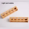 Storage Bottles 2Pcs Natural Bamboo 1 Tier Tabletop Display Stand Multifunctional Bottle Rack Fits 15Ml 10Ml 5Ml