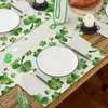 Tischmatten 4pcs St. Patrick's Day Western Tischemat Grüne Dekoration Nicht -Schlupf -Wärme -Isolierung Leinen