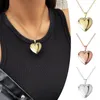 Cornici 1pc Vnox Light Heart Locket Pendants for Women Men Apendible PO Farmaclane in acciaio inossidabile Glossy Famiglia Love Collar K8B1