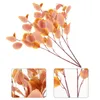 Fleurs décoratives 3 pcs simulées eucalyptus Feuilles de décoration de mariage Tables du feuillage plantes bouquet de fleur de soie