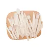 20pcs/set Mini Disposable Wooden Spoon Ice Cream Spoon Wood Dessert Scoop Western Wedding Party Tableware Kitchen Tool