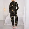 Accueil Vêtements Sun Moon Galaxy Pajamas Set Automne Space céleste Sleeille Romantique Sommeil 2 pièces Casual Oversize Suit Birthday