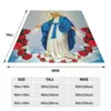 Coperte Gesù Vergine Maria coperta Decorazione tessile decorazione cristiana cattolica multifunzione calda tiro per il letto per ufficio