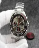 1 Miyota Quartz Chronograph Mens Watch Gray Dial Black Subdial Stick Markers Stainless Steel Bracelet Stopwatch Sports Watches Puretime01 Z118b22875505