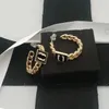 20 Style Diseñador Classic Gold Great Circle Letter Famosa Mujeres Cristal Renador Pearl Pearring Valentine Regalo