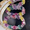 Figurines décoratives 10 mm Bracelet cube de fluorite naturel Fashion Reiki guérison Sweet Energy Strand Girls Bijoux Gift 1PCS