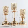 Crown Rock Crystal Candlestick Wedding Props kaarslicht diners glazen kaarsenhouder mooie decoratieve 240328