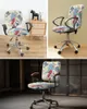 Couvre-chaise Couvre les fleurs vintage Bird Butfly Elastic Failchair Computer Hover Stretch Rovible Office Office Slipver Split Selt