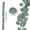 Dekorativa blommor 2m Eukalyptus Garland Green Vines Artificial Flower Rattan Faux Plant Silk Leaves Birthday Wedding Home Garden Decor