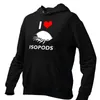 Heren Hoodies Ik hou van isopod isopod isopoden dierenliefhebbers geschenk capuchon sweatshirt unishirt unisex zachte casual pullover voor mannen vrouwen