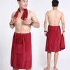 Towel 2pcs/set Summer Simple Microfiber Solid Color Men Bath Skirt Soft Breathable Absorbent Non-slip Large El