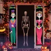 Décoration de fête Journée mexicaine de la personne du porche mort Halloween Banner de rideaux de porte suspendus Picado Papel Fiesta Decor
