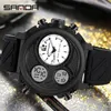 Armbanduhr Sanda 2024 Mode Outdoor Herren Uhren Top Brand Military Sports Quartz Uhr Helle Bildschirm Display Armbanduhr Waterdichte wasserdicht