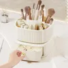 Boîtes de rangement Organisateur de maquillage avec tiroirs support de brosse