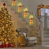 Decorative Flowers Advent Wreath Wooden The Cordless Prelit Stairway Trim Christmas Wreaths For Front Lighted Outdoor Battery Operated