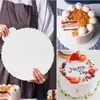 Baking Moulds 5Pcs Reusable Round Mousse Cake Boards Plastic Base Cupcake Dessert Tray For Home Wedding Birthday Party