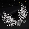 Clips de cheveux Luxury Crystal Peigt Bandband Tiara for Women Bride Rhinestone Bridal Wedding Accessoires Bijoux