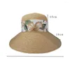 Szerokie brzegowe czapki słomki kobiety wstążki bokować wysokiej jakości składany kapelusz plażowy UV Protect