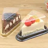 Baking Moulds LBER 100Pcs Cake Slice Plastic Clear Cupcake Container Cheesecake Box With Blister
