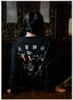 Heren Hoodies Men Women Borduursel Bloem Vintage Crewneck Sweatshirt Chinese karakter Hip Hop Fashion Pullover Hoge kwaliteit