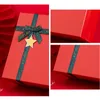 Kerst Red Gift Wrap Box Valentijnsdag rechthoek PACKING PAPIER DOXS VERJAARDAG PARTY MOEDER DAGEN FESTIVAL GIFTEN CASE TH1373