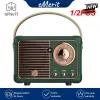 Radio 1/2PCS Retro Bluetooth Speaker Vintage FM Radio Wireless Retro Speaker with Old Fashioned Classic Style Strong Bass Enhancement