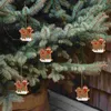 Estatuetas decorativas 12 pcs de natal de gengibre house house decorações de festas de festas de festas penduradas ornamentos de homens para o Natal PVC Mini Pingents