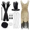 Retro 20s 1920S Flapper robe tenues bande le grand gatsby paillettes féminines Tassel Fringe soir 240401