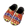 Pantofole Cultura tribale africana Slide per adulti traspiranti Vintage Black non slip coppia di scarpe da giardino piatto casual estate per interni