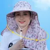 Geniş Memlu Şapkalar Nefes Alabilir Çay Toplama Kapağı Kadın Moda UV Koruma Güneş Şapk Yüz Boyun Koruyucu Kapak Tarım İşleri