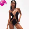 Tasarımcı Seksi Bikini Setleri 2024 Yeni Moda Kadın Seksi Mesh Patchwork One Piece Mayo Yaz Plajı Mayo Kıyafetleri Kadınlar Sıska Bodysuits
