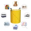 Laundry Bags Bathroom Organizer Fresh Corn Pattern Folding Hamper Basket Laundri Bag For Clothes Home Storage