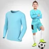 Kinderkinderen Boy Girl Compressie Running Long T -shirt Fitness Sport Basketball voetbal Gym Sportswear voetbalkleding 25 240416