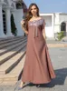 Ropa étnica Eid Dubai Party Dress Women Jalabiya Abaya Ramadan Vestidos largos Abayas Lectins Kimono Robe Caftan Vestidos 2024