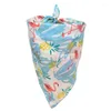 Bandani di abbigliamento per cani Bandani grandi accessori Scarf Cat Woff Tie Summer Bandana Stampa Flamingo Pattern Puntura lavabile