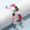 Bedelarmbanden yeyulin 2 stks/set gotisch spider dieren kralen braceletheart magnetisch bijpassend stel voor vrouwelijke mannen Halloween sieraden