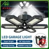 Ceiling Lights Panels LED Garage Light Adjustable Deformable Bulb Lamp Warehouse Workshop Factory Lighting Fan Blade