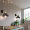 Vägglampa retro med switch vintage industriell lampor järn loft sconce lampor sovrum bar café heminredning ljus