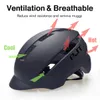 PJT USB Casque de cyclisme de feu arrière rechargeable Inmold Mountain Road Bicycle Sports SAFE HAT MTB 240401