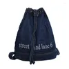 Bolsas escolares mochila mochila feminino designer jeans mochilas azuis sólidos para adolescentes jeans jeans mack feminino packbag