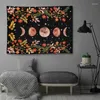 Arazzi Foresta paesaggistica Mysterious Tree Tapestry Sky Starry Carpet Mone Wall Decoration Ham HomeTapestry