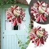 Decorative Flowers Patriotic Wreath Hanging Pendants Ornaments Baseball Decor For Festival Celebration Front Door