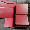 Watch Boxes Factory Fournisseur en gros de luxe CT Box rouge Original Black Velvet avec livret et carte Custom Gift Base