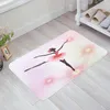 Carpets Ballet Girls Flowers Art Floor Mat Entrée Porte de salon Cuisine Cuisine Tapis de salle de bain Tapis sans glissement Doormat Home Decor