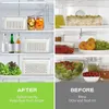 Storage Bottles Promotion! Fruit Vegetable Containers For Fridge 3 Pack Produce Saver Refrigerator Organizer Bins Salad