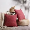 Kudde inyahome -paket med 2 linne dekorativt kast täcker klassiska fyrkantiga bondgårdar fasta färgbilsfall cuscini divano