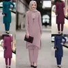 Ethnische Kleidung 2024 Muslim Sets Abaya Frauen lässig Langarm Tops Bluse Hosenanzug bescheiden islamisch 2 Stück Herbstkleid Ramadan